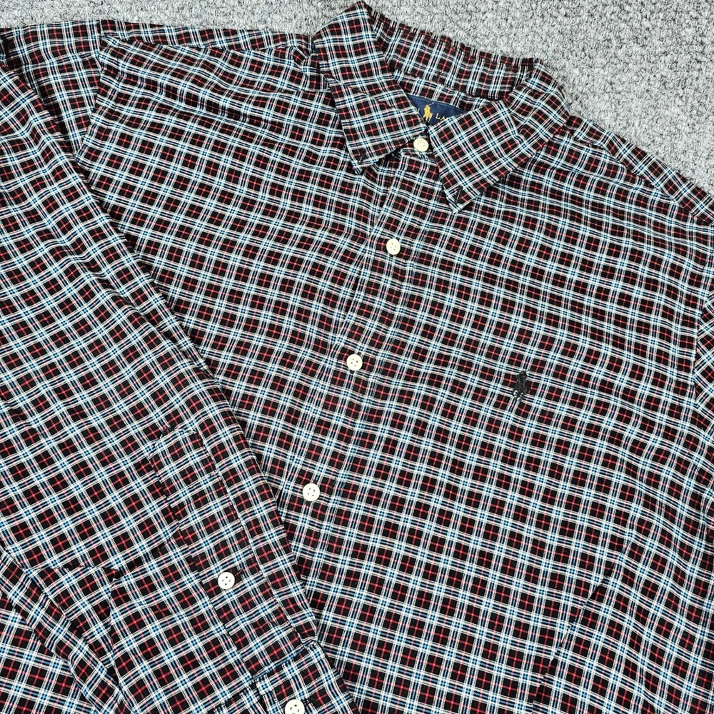 Polo‎ Ralph Lauren Plaid Button Down Shirt Long Sleeve Men L/G Embroidered Pony